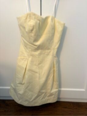 Lilly Pulitzer Pale Yellow Strapless Sundress